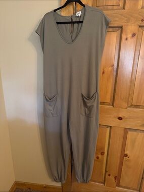BKE Olive Jumpsuit with Front Pockets